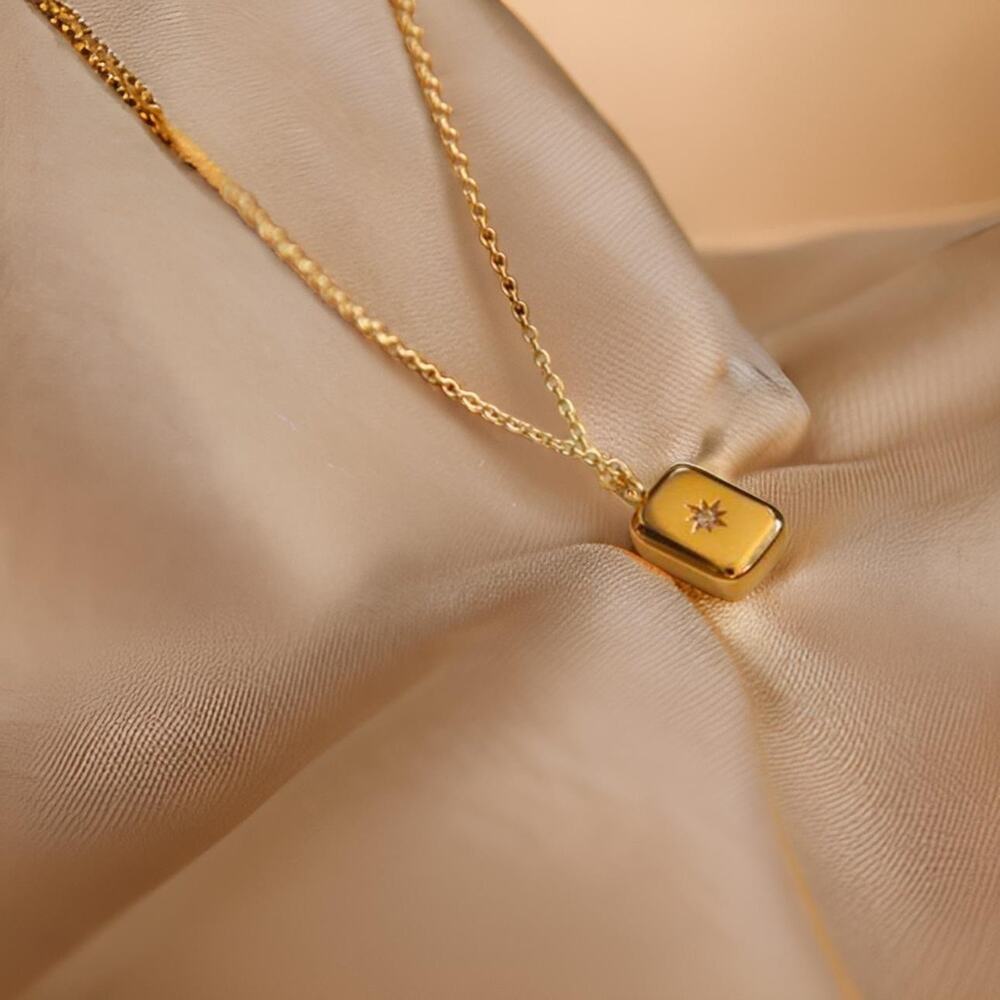 Women’s Stainless Steel Necklace Star Rhinestone